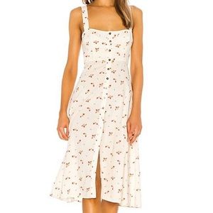 WeWoreWhat Harper Floral Midi Dress in white